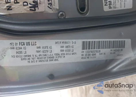 2016 Dodge Dart Sxt z USA, uszkodzony, nr VIN 1C3CDFBB2GD766189